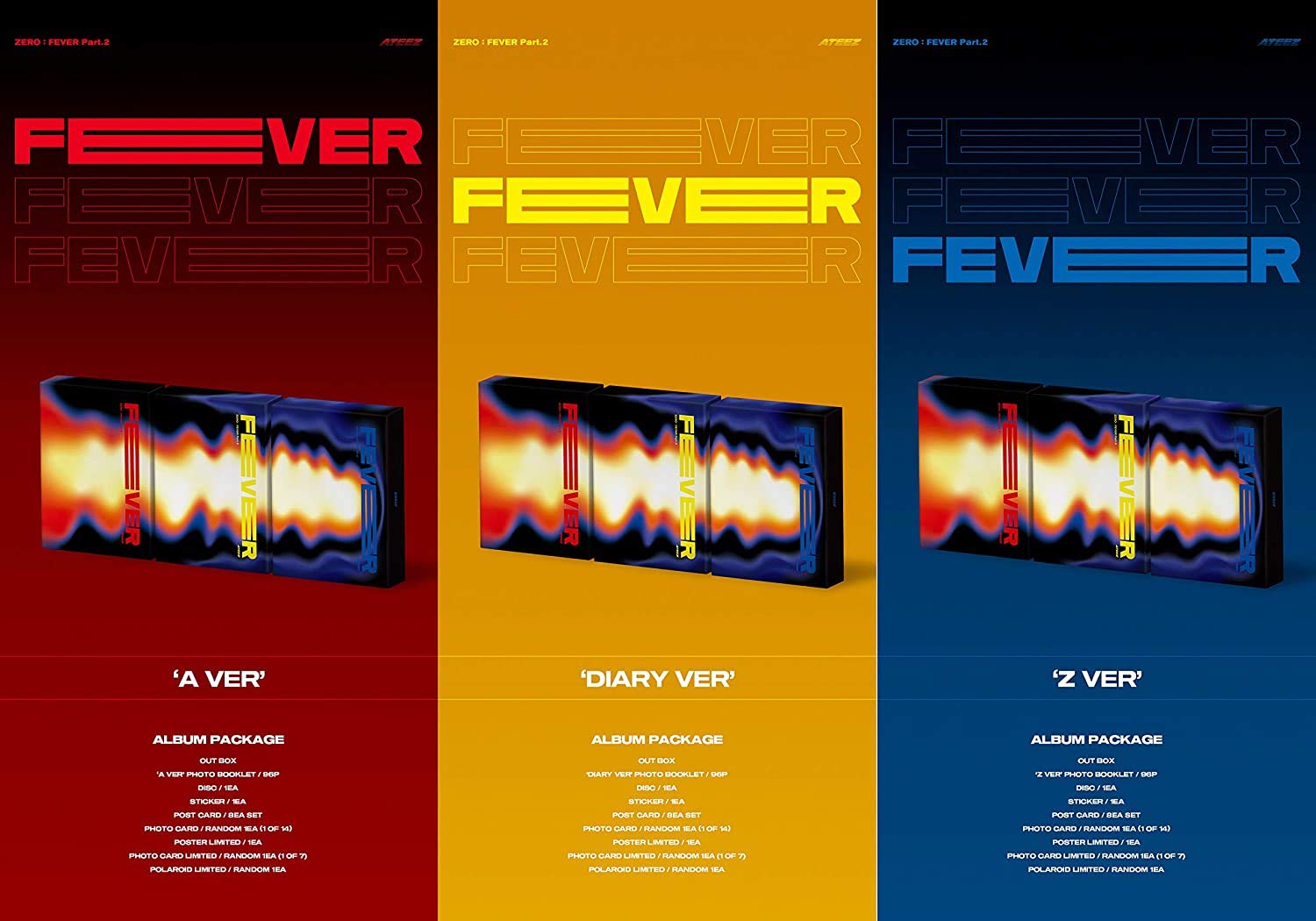 KQ Entertainment ATEEZ - Zo: Fever Part.2 (6th Mini álbum) Álbum+
